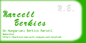 marcell berkics business card